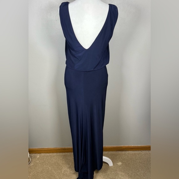 MISA Los Angeles Leza Gathered Crossover Sleeveless Tulip Maxi Dress Size Small - Picture 5 of 12